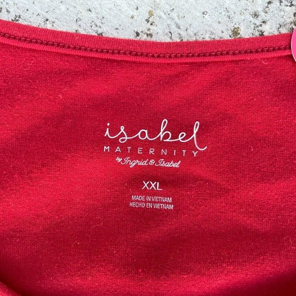 Ingrid and Isabel Maternity Red Dress Long Sleeve Dress Size XXL - Picture 9 of 13